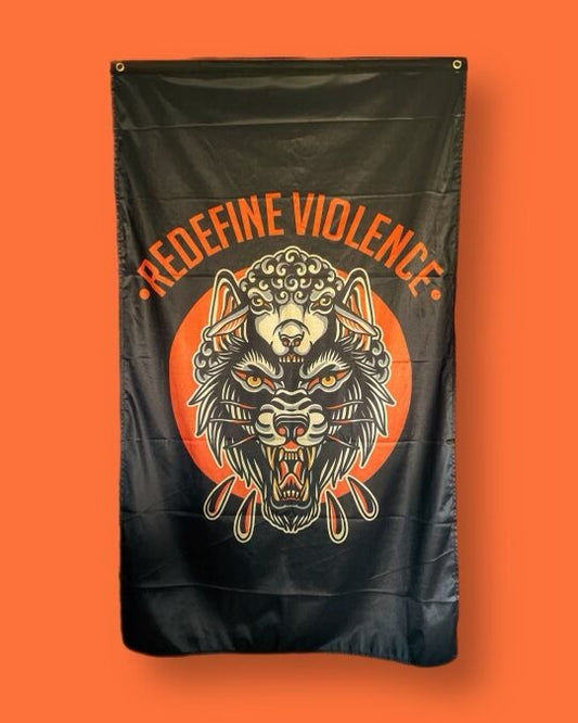 Black "Sun on Your Back" Garage Flag